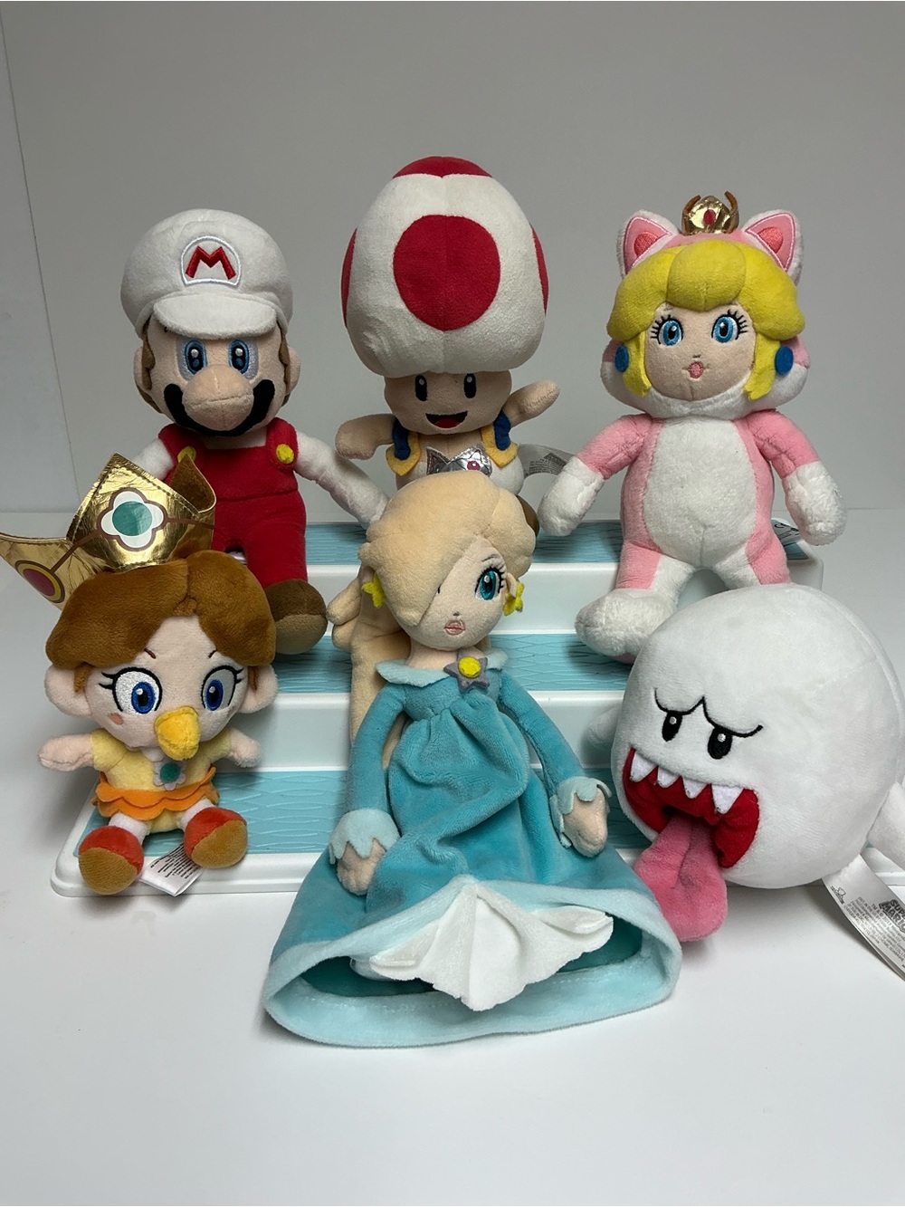 Nintendo Super Mario Plush Set - Cat Peach, Rosalina, Baby Daisy, Boo, Toad READ